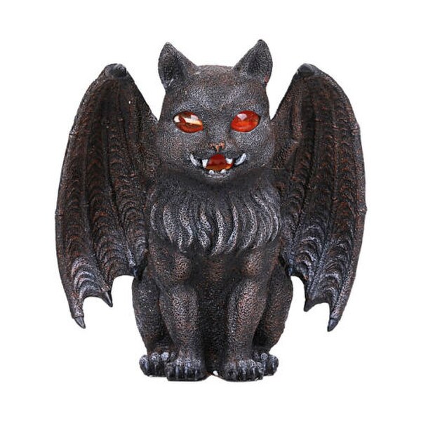 Cat Gargoyle Candle Holder Figurine Glowing Lighted Statue Gothic